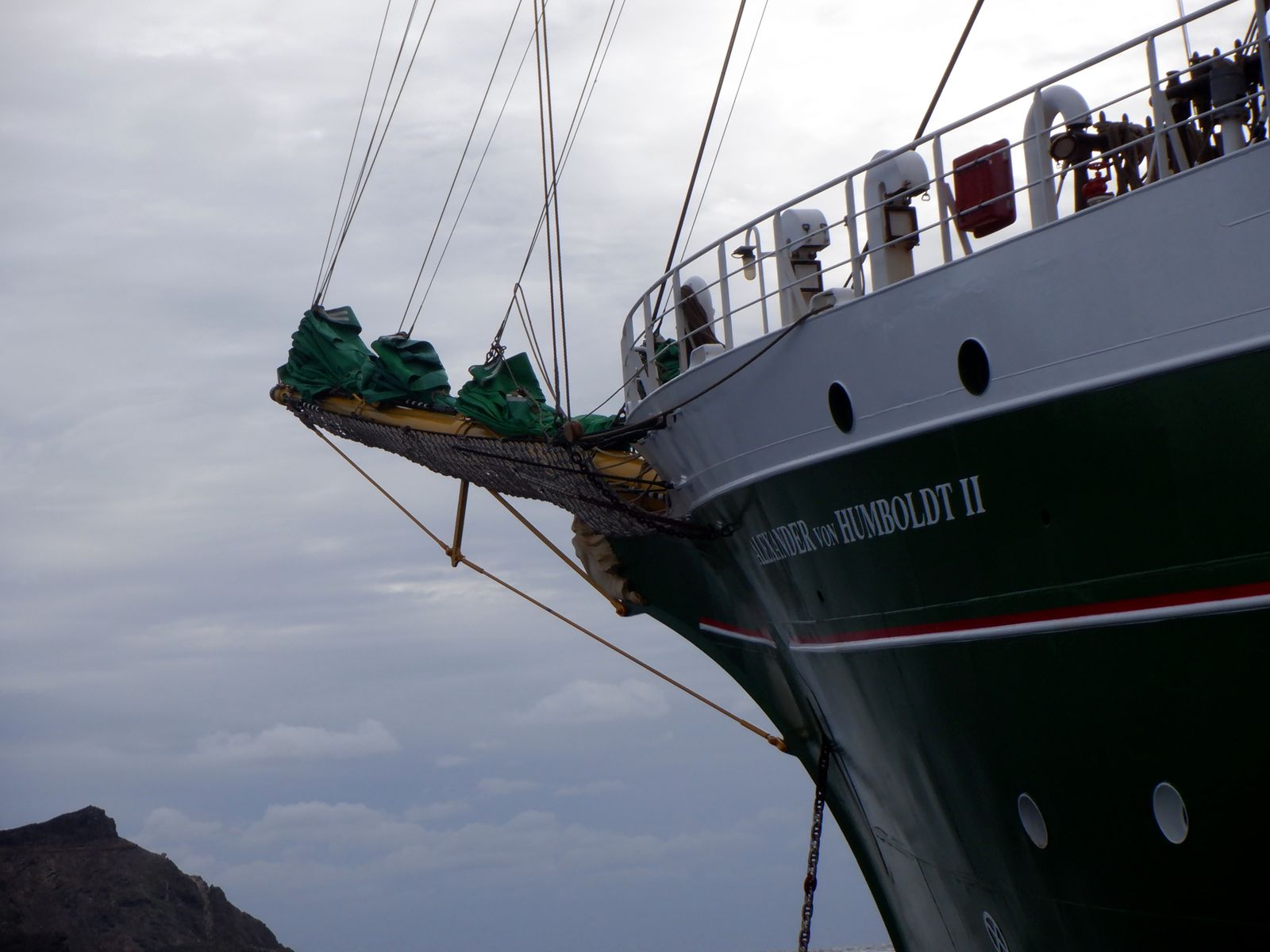 Bowsprit: Alexander von Humboldt II from the tender, November 2021