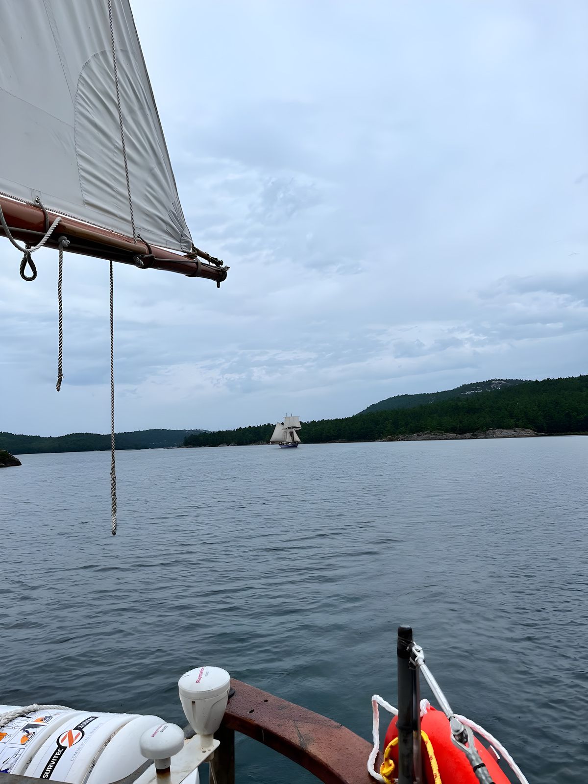 Under the boom: Pathfinder following, Georgian Bay